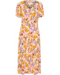 Saint Tropez - Eiko V-neck Short Sleeve Maxi Dress - Lyst