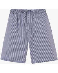 British Boxers - Stripe Crisp Cotton Sleep Shorts - Lyst