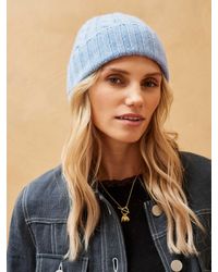 Brora - Cashmere Cable Knit Beanie Hat - Lyst