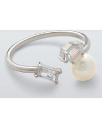 Lido - Freshwater Pearl & Cubic Zirconia Cocktail Ring - Lyst