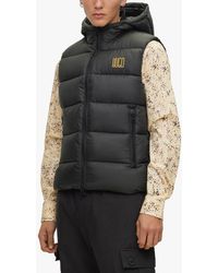 BOSS - Hugo Balti Hooded Quilted Gilet - Lyst