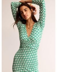 Boden - Elodie Geometric Print Jersey Midi Dress - Lyst