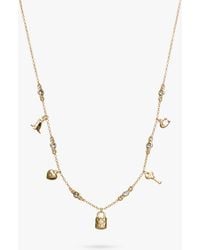 COACH - Signature Charm Chain Necklace - Lyst