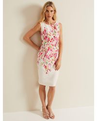 Phase Eight - Anita Floral Placement Print Shift Dress - Lyst