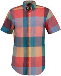 GANT - Madras Short Sleeve Check Shirt - Lyst
