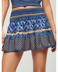 Superdry - Multi Print Shirred Mini Skirt - Lyst