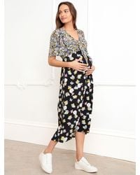 Seraphine - Mercie Floral Print Midi Maternity Dress - Lyst
