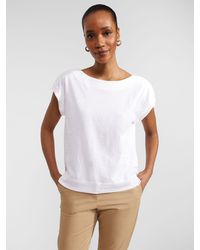 Hobbs - Alycia Cotton Slub T-shirt - Lyst