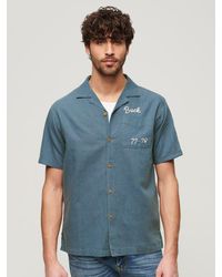 Superdry - Resort Linen Blend Short Sleeve Shirt - Lyst