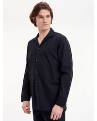 Calvin Klein - Long Sleeve Flannel Pyjama Shirt - Lyst