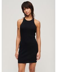 Superdry - Embroidered Rib Racer Mini Dress - Lyst