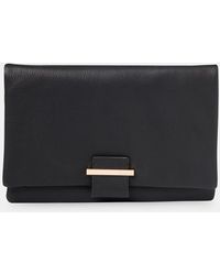 Whistles - Alicia Leather Clutch - Lyst