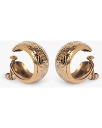 L & T Heirlooms - Second Hand 9ct Yellow Gold Vinatge Hoop Earrings - Lyst