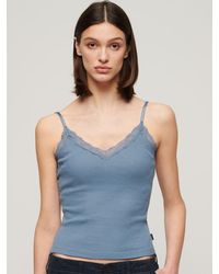 Superdry - Essential Lace Trim Cami Top - Lyst