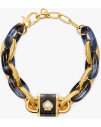 Kate Spade - Lock Charm Link Chain Bracelet - Lyst