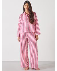Hush - Emerson Boxy Fit Stripe Shirt Pyjamas - Lyst