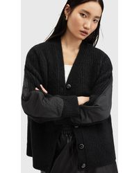 AllSaints - Hopper Quilted Back Cardigan - Lyst