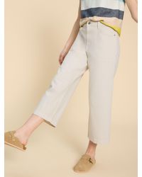 White Stuff - Tia Wide Leg Cropped Jeans - Lyst