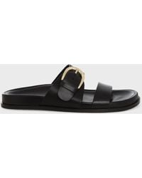 Hobbs - Nicky Leather Footbed Sandals - Lyst
