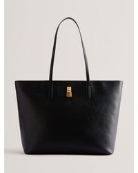 Ted Baker - Londonn Textured Leather Padlock Tote Bag - Lyst