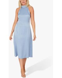 A-View - Carry Sateen Midi Dress - Lyst