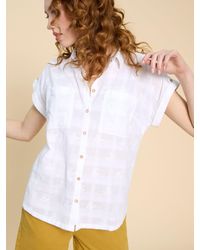 White Stuff - Ellie Embroidered Organic Cotton Shirt - Lyst