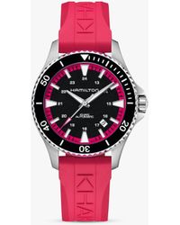 Hamilton H82395332 Khanki Navy Scuba Automatic Date Rubber Strap 