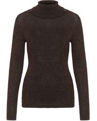 Soaked In Luxury - Carina Metallic Knit Slim Fit Pullover Jumper - Lyst