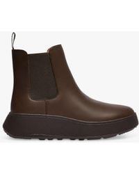 Fitflop - Flatform Leather Ankle Boots - Lyst