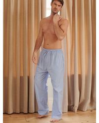 British Boxers - Stripe Crisp Cotton Pyjama Trousers - Lyst