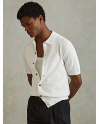 Reiss - Bravo Cotton Blend Textured Shirt - Lyst