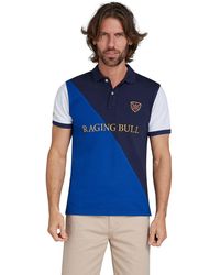 Raging Bull - Diagonal Cut & Sew Pique Polo Shirt - Lyst