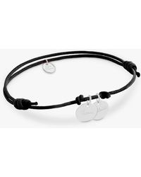 Merci Maman - Personalised 2 Disc Charm Braided Bracelet - Lyst