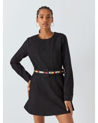 Olivia Rubin - Embroidered Belt Mini Dress - Lyst