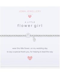 Joma Jewellery - Sterling Silver Plated A Little Flower Girl Bracelet - Lyst