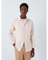 John Lewis - Linen Blend Stripe Long Sleeve Shirt - Lyst