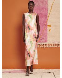 Ghospell - Salma Abstract Print Sequin Maxi Dress - Lyst