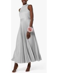 Closet - Bridesmaid Satin Pleated Maxi Dress - Lyst