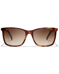 Chanel - Rectangular Sunglasses Ch5447 Havana/brown Gradient - Lyst
