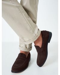 Crew - Suede Loafers - Lyst