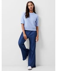 French Connection - Scarlette Flared Textured Trousers - Lyst