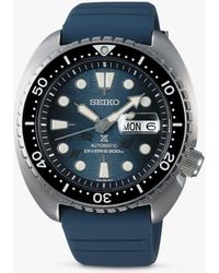 Seiko - Srpf77k1 Prospex Save The Ocean Automatic Date Silicone Strap Watch - Lyst