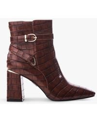 Moda In Pelle - Kamina Patent Leather Croc Ankle Boots - Lyst