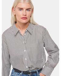 Whistles - Petite Striped Relaxed Fit Shirt - Lyst