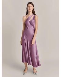 Ghost - Rose Cut-out Detail Satin Midi Dress - Lyst