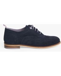 White Stuff Thistle Suede Leather Lace Up Brogues - Blue