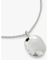Monica Vinader - Sterling Silver Id Locket Chain Necklace - Lyst