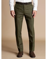 Charles Tyrwhitt - Slim Fit Linen Trousers - Lyst