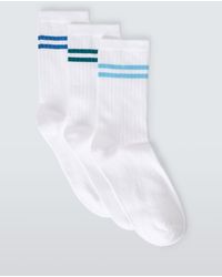 John Lewis - Sports Stripe Ankle Socks - Lyst