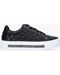 carvela black and gold trainers